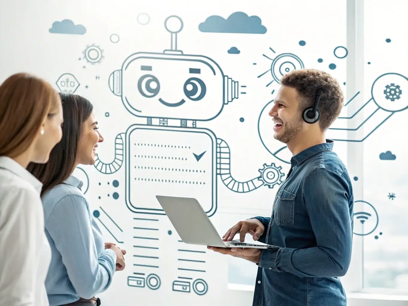 An AI chatbot interface seamlessly integrated into a website, assisting a customer with their inquiries. The chatbot is friendly, efficient, and provides instant support.